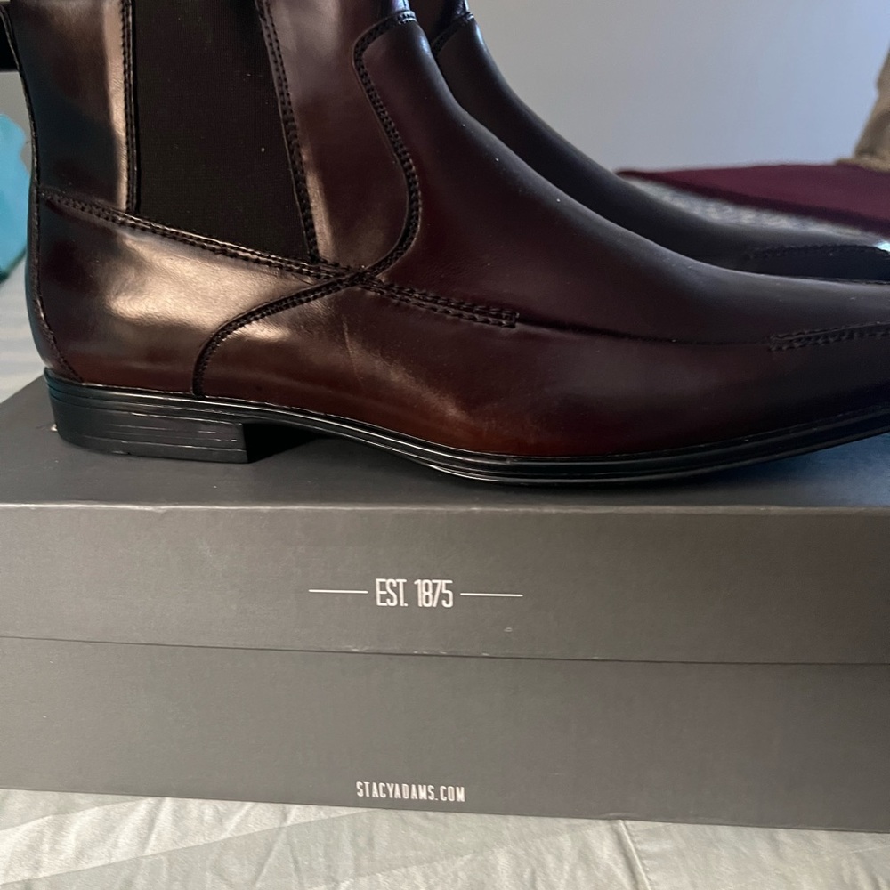 BRAND NEW BROWN STACEY ADAMS DRESS OR CASUAL BOOTS. - Picture 11 of 16